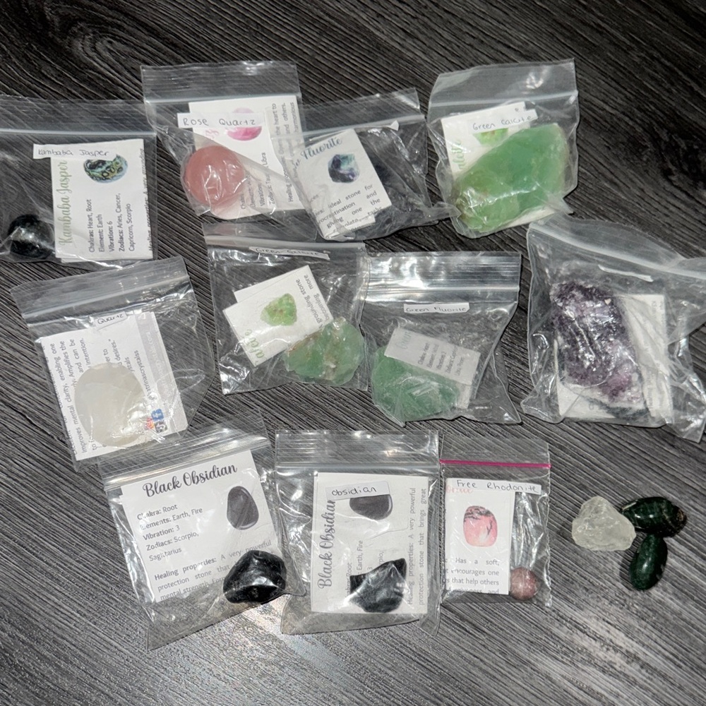 Assorted Healing Crystal Set | 11 NWT + 2 aventurine